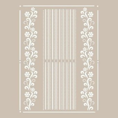 Flower Model AS489 A4 Stencil