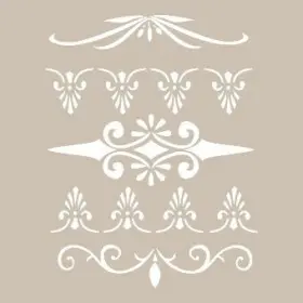 Yaprak Model AS513 A4 Stencil