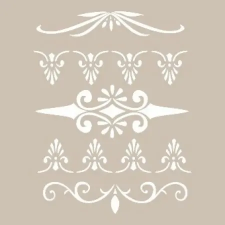 Yaprak Model AS513 A4 Stencil
