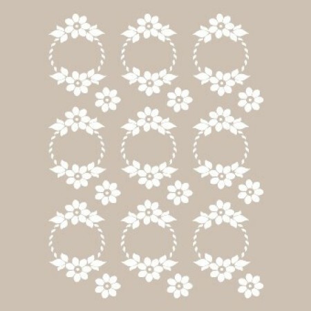 Çiçek Çerçeve Model AS520 A4 Stencil