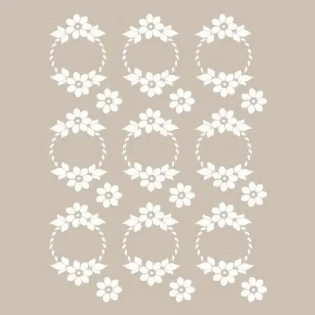 Flower Frame Model AS520 A4 Stencil
