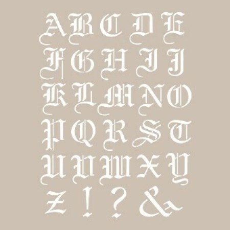 Alphabet Model AS532 A4 Stencil