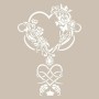 Floral Heart Model AS535 A4 Stencil