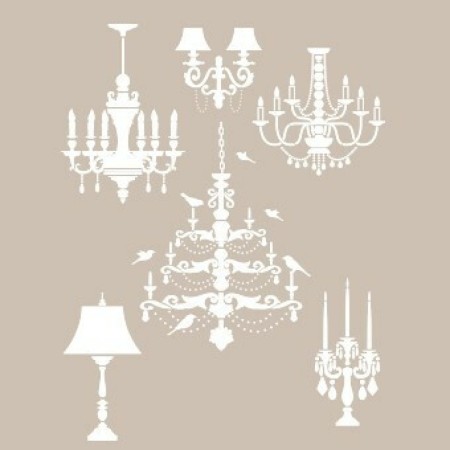 Chandelier Model AS544 A4 Stencil