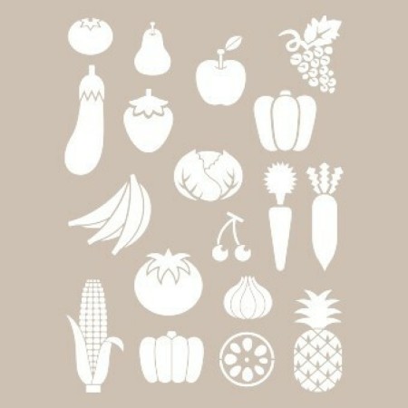 Fruit Model AS548 A4 Stencil