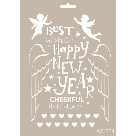 New Year Model AS554 A4 Stencil