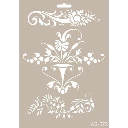 Yaprak Model AS572 A4 Stencil