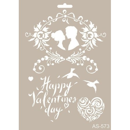 Valentine's Day Model AS573 A4 Stencil