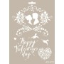 Valentine's Day Model AS573 A4 Stencil