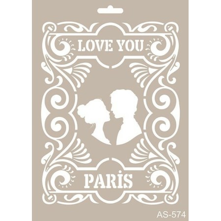 Valentine's Day Model AS574 A4 Stencil