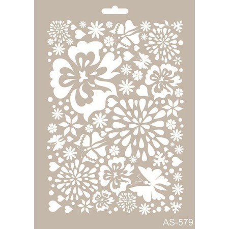 Flower Model AS579 A4 Stencil