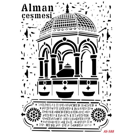 Alman Çeşmesi Model AS588 A4 Stencil