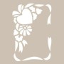 Floral Heart Model D27 15x20 D Series Stencil
