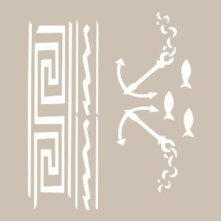 Fish Anchor Model D50 15x20 D Series Stencil