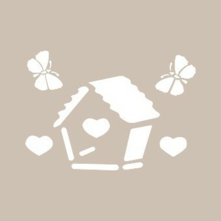 Bird House Model D53 15x20 D Series Stencil