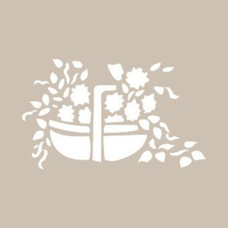 Flower Basket Model D57 15x20 D Series Stencil