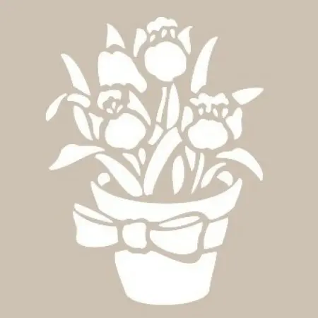 Flower Model D649 15x20 D Series Stencil