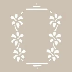 Çiçekli çerçeve Model D657 15x20 D Serisi Stencil
