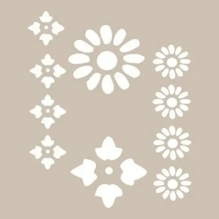 Flower Model D806 15x20 D Series Stencil