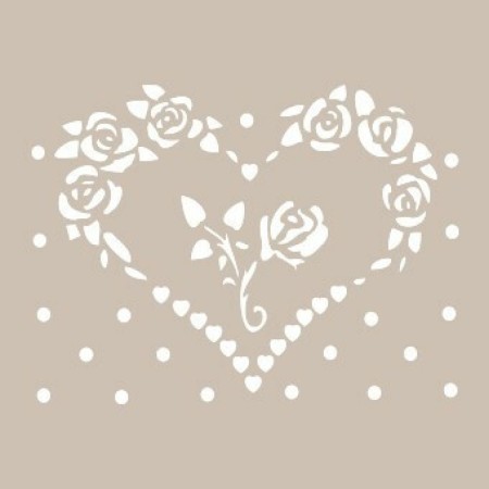 Heart Rose Model D885 15x20 D Series Stencil