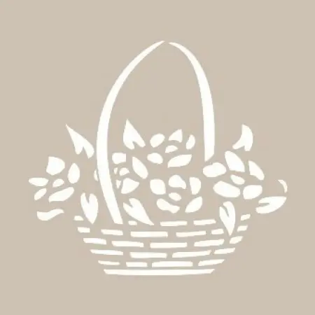 Flower Basket Model D997 15x20 D Series Stencil