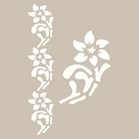 Flower Border Model D1021 15x20 D Series Stencil
