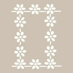 Çiçekli çerçeve Model D1068 15x20 D Serisi Stencil