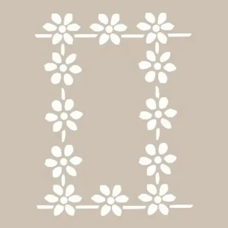 Çiçekli çerçeve Model D1068 15x20 D Serisi Stencil