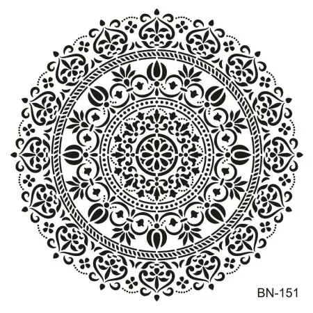 Özel71 25x35cm Stencil Mandala Pattern