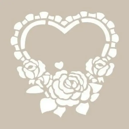 Special01 25x35 Heart Pattern Stencil