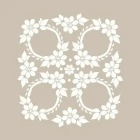 SN01 Floral Desen Stencil