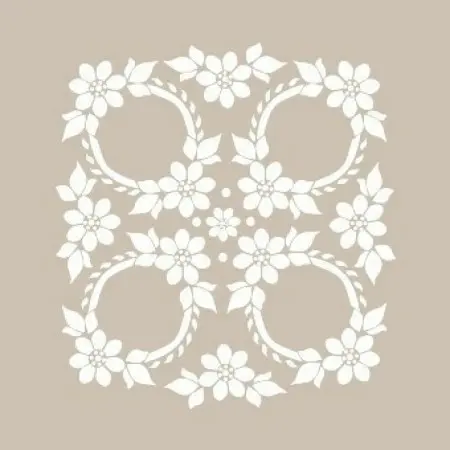 SN01 Floral Pattern Stencil