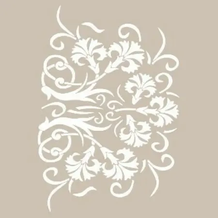 Çiçekli Göbek Model BN142 25x35 BN Serisi Stencil