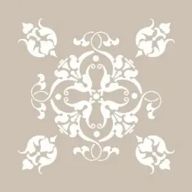 KA35 22x22 Fayans Desen Stencil