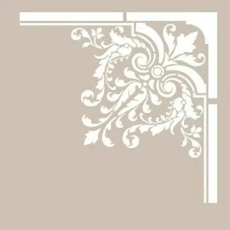 KA42 22x22 Corner Pattern Stencil