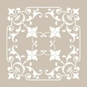 KA47 22x22 Fayans Desen Stencil