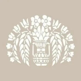 Özel06 25x35 Damask Desen Stencil