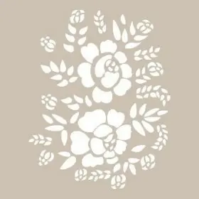 Özel08 25x35 Çiçek Desen Stencil