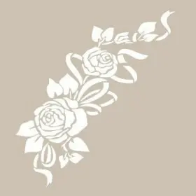 Özel10 25x35 Çiçek Desen Stencil