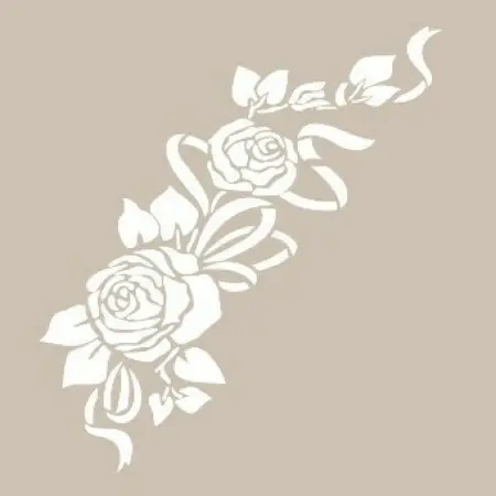 Özel10 25x35 Çiçek Desen Stencil