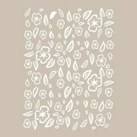 Özel20 25x35 Leaf Pattern Stencil