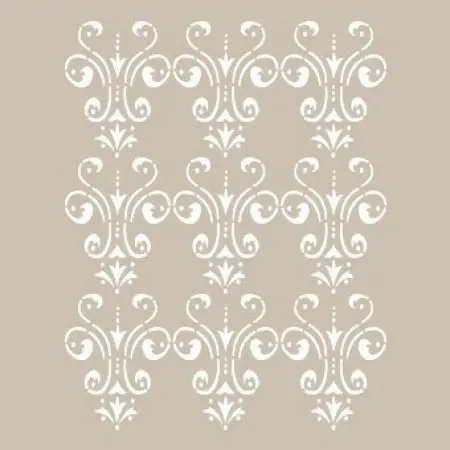 Özel21 25x35 Damask Pattern Stencil