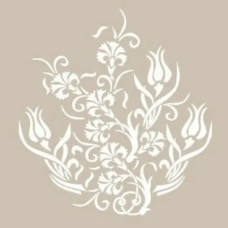 Özel26 25x35 Tulip Pattern Stencil