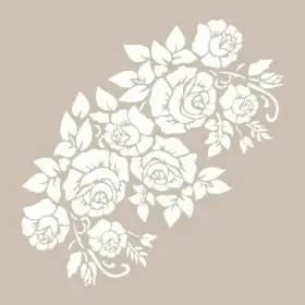 Özel25 25x35 Çiçek Desen Stencil