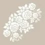 Özel25 25x35 Flower Pattern Stencil