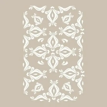 Özel29 25x35 Damask Pattern Stencil