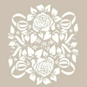 Özel32 25x35 Çiçek Desen Stencil