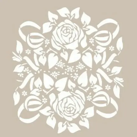 Special32 25x35 Flower Pattern Stencil