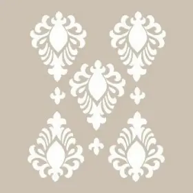 Özel37 25x35 Damask Desen Stencil