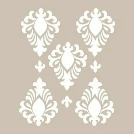 Özel37 25x35 Damask Desen Stencil